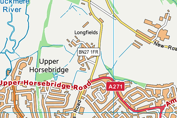 BN27 1FR map - OS VectorMap District (Ordnance Survey) BN27 1FR map - OS VectorMap District (Ordnance Survey)