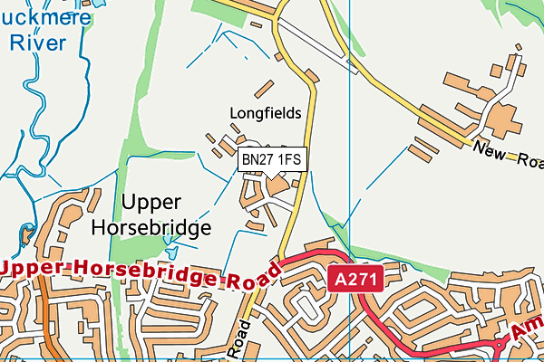 BN27 1FS map - OS VectorMap District (Ordnance Survey) BN27 1FS map - OS VectorMap District (Ordnance Survey)