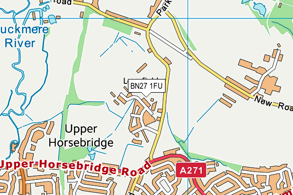 BN27 1FU map - OS VectorMap District (Ordnance Survey) BN27 1FU map - OS VectorMap District (Ordnance Survey)