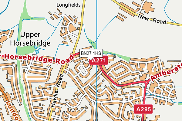 BN27 1HS map - OS VectorMap District (Ordnance Survey) BN27 1HS map - OS VectorMap District (Ordnance Survey)