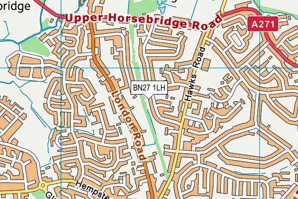 BN27 1LH map - OS VectorMap District (Ordnance Survey) BN27 1LH map - OS VectorMap District (Ordnance Survey)