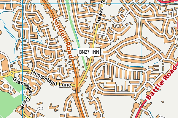 BN27 1NN map - OS VectorMap District (Ordnance Survey) BN27 1NN map - OS VectorMap District (Ordnance Survey)