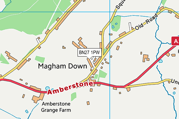BN27 1PW map - OS VectorMap District (Ordnance Survey) BN27 1PW map - OS VectorMap District (Ordnance Survey)