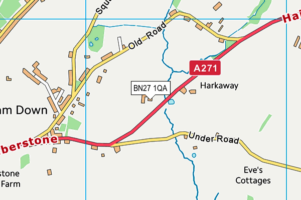 BN27 1QA map - OS VectorMap District (Ordnance Survey) BN27 1QA map - OS VectorMap District (Ordnance Survey)