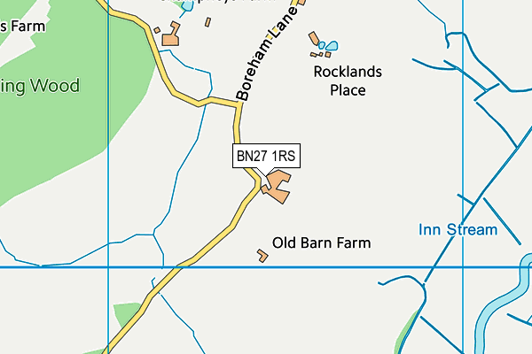 BN27 1RS map - OS VectorMap District (Ordnance Survey)