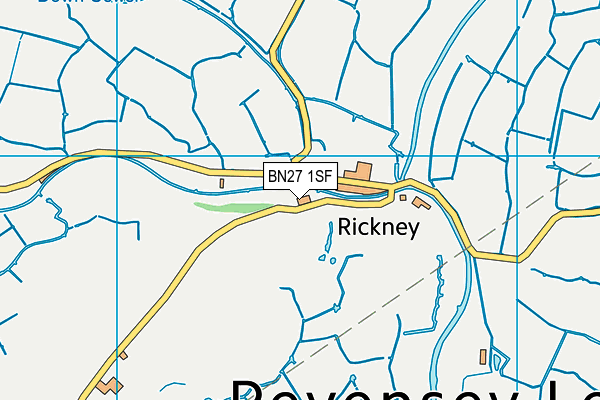BN27 1SF map - OS VectorMap District (Ordnance Survey)