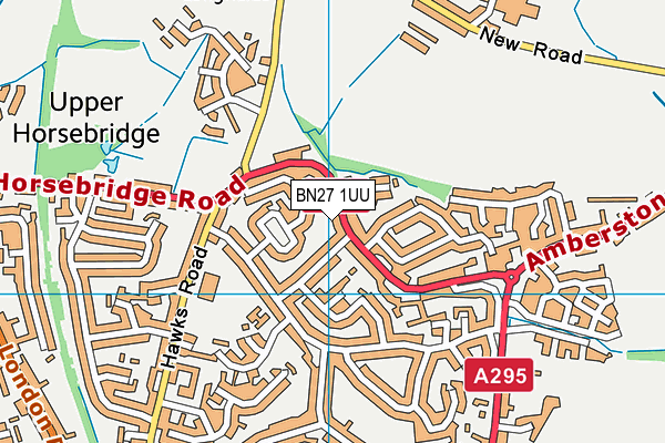 BN27 1UU map - OS VectorMap District (Ordnance Survey) BN27 1UU map - OS VectorMap District (Ordnance Survey)