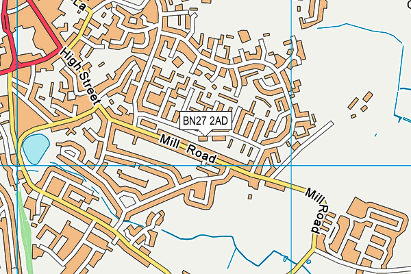 BN27 2AD map - OS VectorMap District (Ordnance Survey) BN27 2AD map - OS VectorMap District (Ordnance Survey)
