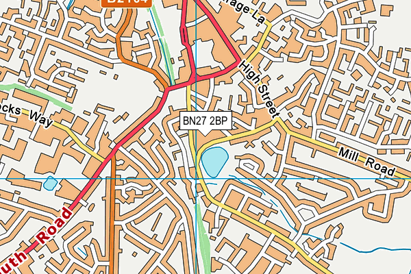 BN27 2BP map - OS VectorMap District (Ordnance Survey) BN27 2BP map - OS VectorMap District (Ordnance Survey)