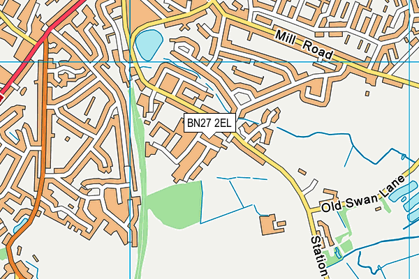 BN27 2EL map - OS VectorMap District (Ordnance Survey) BN27 2EL map - OS VectorMap District (Ordnance Survey)