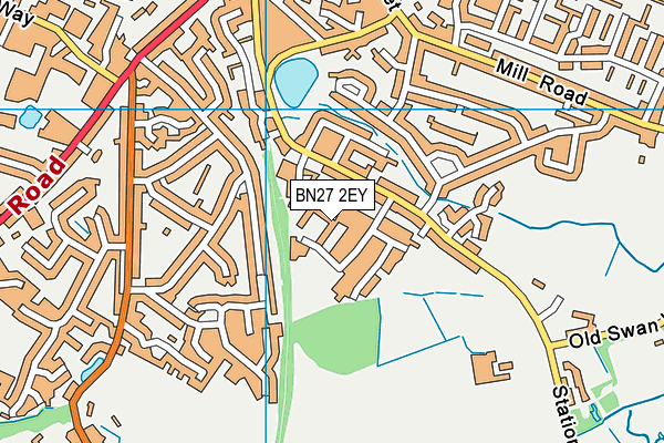 BN27 2EY map - OS VectorMap District (Ordnance Survey) BN27 2EY map - OS VectorMap District (Ordnance Survey)