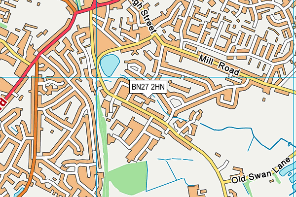 BN27 2HN map - OS VectorMap District (Ordnance Survey) BN27 2HN map - OS VectorMap District (Ordnance Survey)