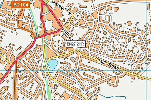 BN27 2HR map - OS VectorMap District (Ordnance Survey) BN27 2HR map - OS VectorMap District (Ordnance Survey)