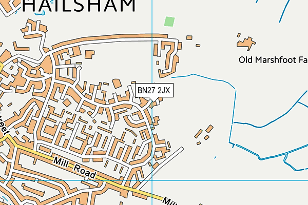 BN27 2JX map - OS VectorMap District (Ordnance Survey) BN27 2JX map - OS VectorMap District (Ordnance Survey)