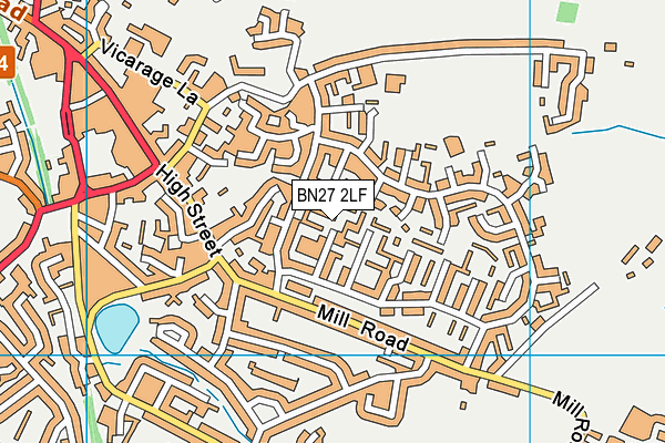 BN27 2LF map - OS VectorMap District (Ordnance Survey) BN27 2LF map - OS VectorMap District (Ordnance Survey)