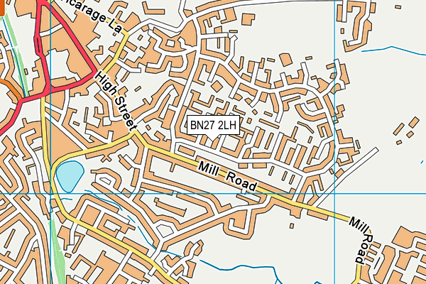 BN27 2LH map - OS VectorMap District (Ordnance Survey) BN27 2LH map - OS VectorMap District (Ordnance Survey)