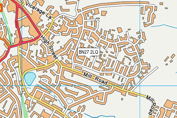 BN27 2LQ map - OS VectorMap District (Ordnance Survey) BN27 2LQ map - OS VectorMap District (Ordnance Survey)