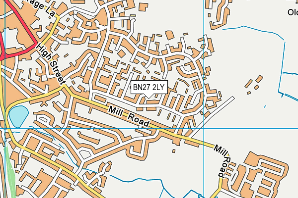 BN27 2LY map - OS VectorMap District (Ordnance Survey) BN27 2LY map - OS VectorMap District (Ordnance Survey)