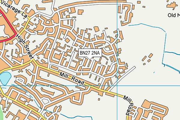 BN27 2NA map - OS VectorMap District (Ordnance Survey) BN27 2NA map - OS VectorMap District (Ordnance Survey)