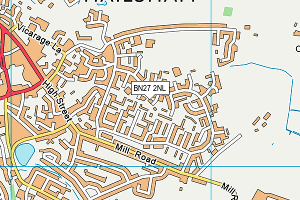 BN27 2NL map - OS VectorMap District (Ordnance Survey) BN27 2NL map - OS VectorMap District (Ordnance Survey)