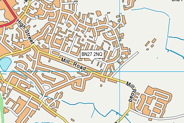 BN27 2NQ map - OS VectorMap District (Ordnance Survey) BN27 2NQ map - OS VectorMap District (Ordnance Survey)