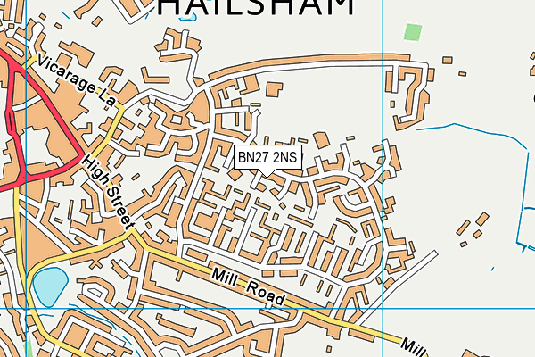 BN27 2NS map - OS VectorMap District (Ordnance Survey) BN27 2NS map - OS VectorMap District (Ordnance Survey)