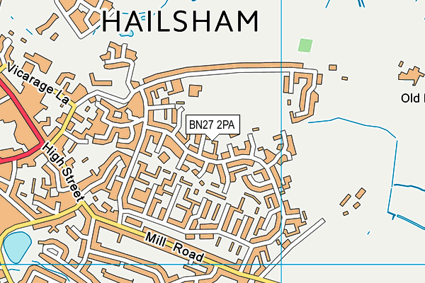 BN27 2PA map - OS VectorMap District (Ordnance Survey) BN27 2PA map - OS VectorMap District (Ordnance Survey)
