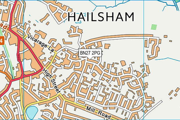 BN27 2PG map - OS VectorMap District (Ordnance Survey) BN27 2PG map - OS VectorMap District (Ordnance Survey)