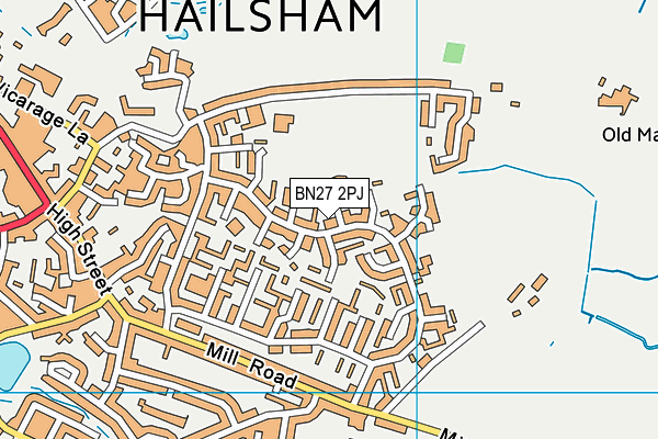 BN27 2PJ map - OS VectorMap District (Ordnance Survey) BN27 2PJ map - OS VectorMap District (Ordnance Survey)