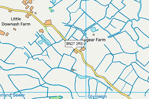 BN27 2RS map - OS VectorMap District (Ordnance Survey) BN27 2RS map - OS VectorMap District (Ordnance Survey)