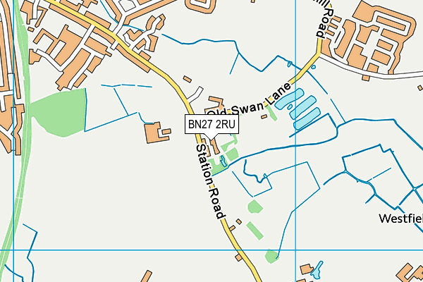 BN27 2RU map - OS VectorMap District (Ordnance Survey) BN27 2RU map - OS VectorMap District (Ordnance Survey)