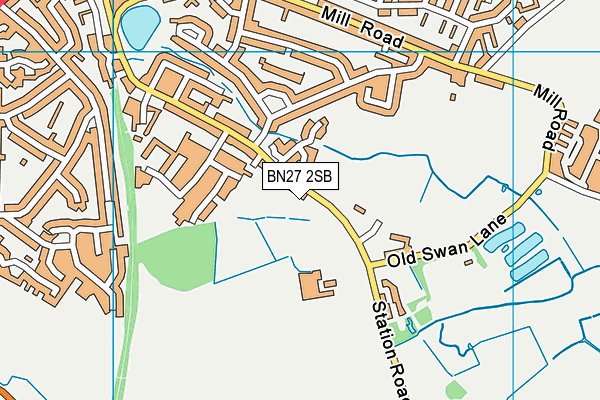 BN27 2SB map - OS VectorMap District (Ordnance Survey) BN27 2SB map - OS VectorMap District (Ordnance Survey)
