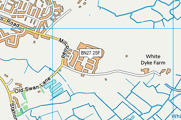 BN27 2SF map - OS VectorMap District (Ordnance Survey) BN27 2SF map - OS VectorMap District (Ordnance Survey)