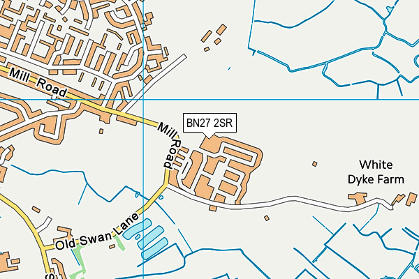 BN27 2SR map - OS VectorMap District (Ordnance Survey) BN27 2SR map - OS VectorMap District (Ordnance Survey)