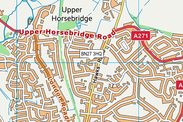 BN27 3HQ map - OS VectorMap District (Ordnance Survey) BN27 3HQ map - OS VectorMap District (Ordnance Survey)