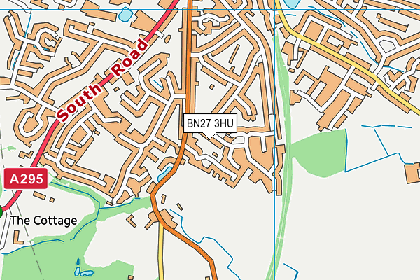 BN27 3HU map - OS VectorMap District (Ordnance Survey)