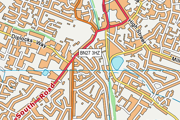 BN27 3HZ map - OS VectorMap District (Ordnance Survey) BN27 3HZ map - OS VectorMap District (Ordnance Survey)