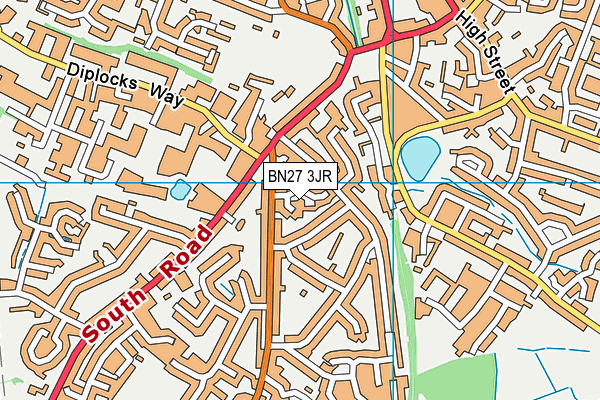 BN27 3JR map - OS VectorMap District (Ordnance Survey) BN27 3JR map - OS VectorMap District (Ordnance Survey)