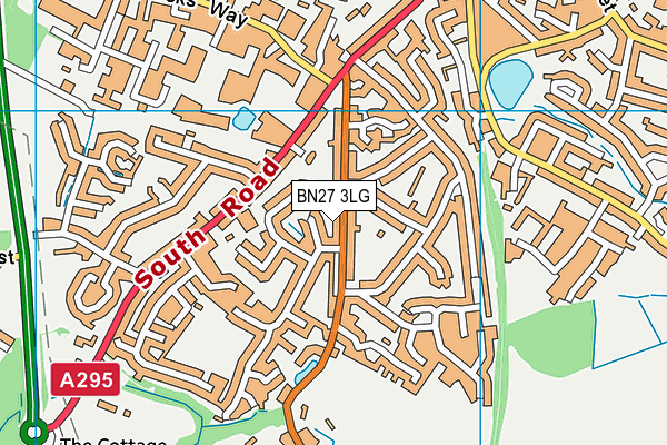 BN27 3LG map - OS VectorMap District (Ordnance Survey) BN27 3LG map - OS VectorMap District (Ordnance Survey)