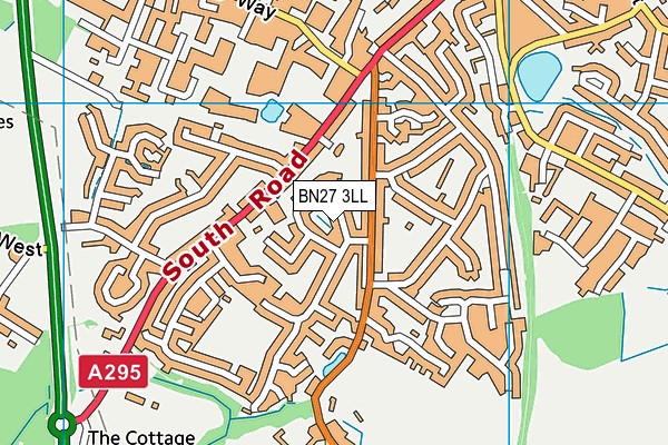 BN27 3LL map - OS VectorMap District (Ordnance Survey) BN27 3LL map - OS VectorMap District (Ordnance Survey)