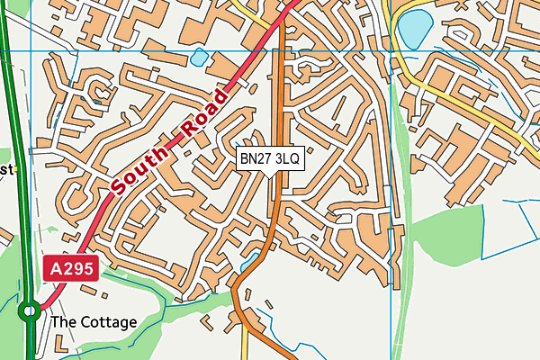 BN27 3LQ map - OS VectorMap District (Ordnance Survey) BN27 3LQ map - OS VectorMap District (Ordnance Survey)