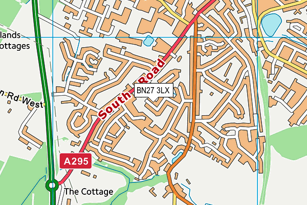BN27 3LX map - OS VectorMap District (Ordnance Survey) BN27 3LX map - OS VectorMap District (Ordnance Survey)