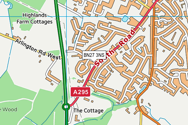 BN27 3NS map - OS VectorMap District (Ordnance Survey) BN27 3NS map - OS VectorMap District (Ordnance Survey)