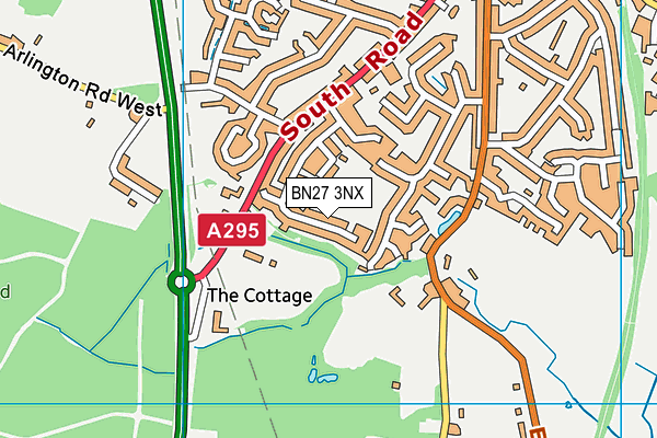 BN27 3NX map - OS VectorMap District (Ordnance Survey)