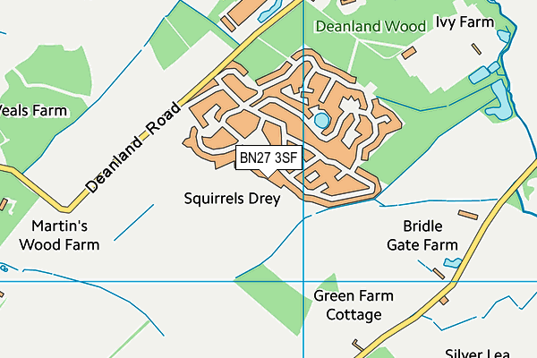 BN27 3SF map - OS VectorMap District (Ordnance Survey) BN27 3SF map - OS VectorMap District (Ordnance Survey)