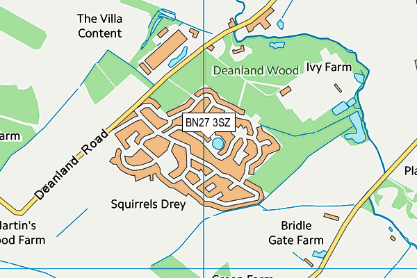 BN27 3SZ map - OS VectorMap District (Ordnance Survey) BN27 3SZ map - OS VectorMap District (Ordnance Survey)