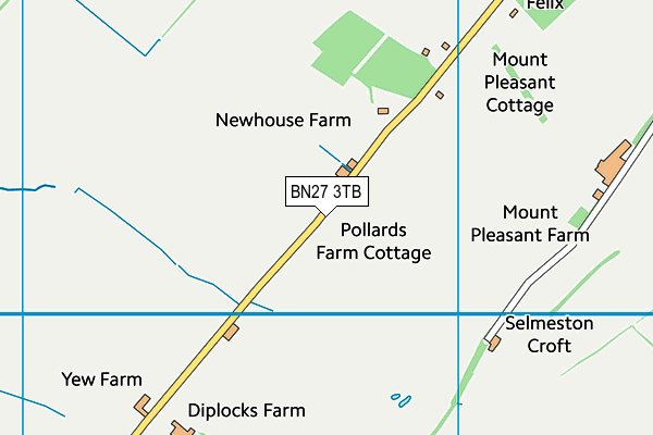 BN27 3TB map - OS VectorMap District (Ordnance Survey)