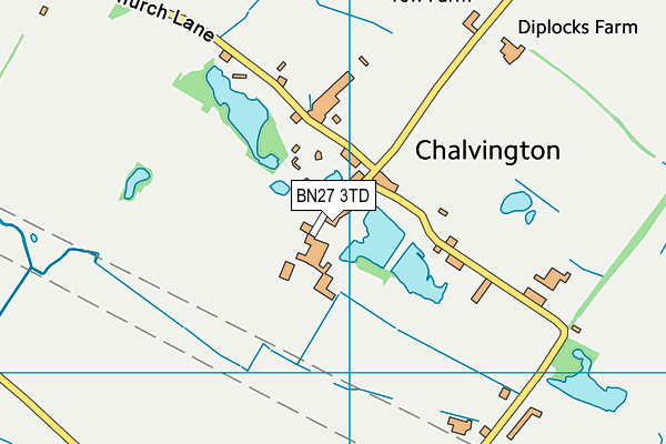 BN27 3TD map - OS VectorMap District (Ordnance Survey) BN27 3TD map - OS VectorMap District (Ordnance Survey)