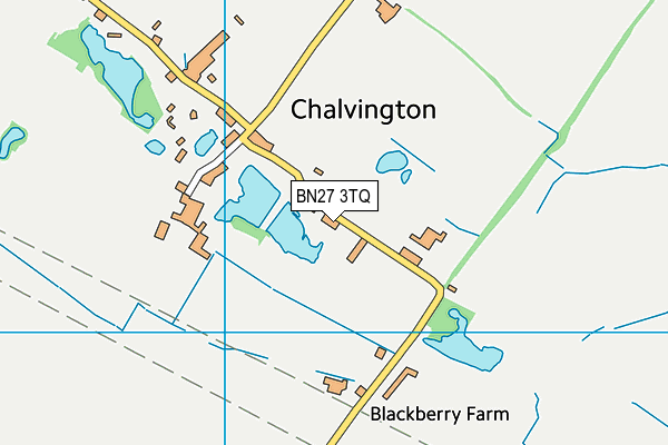 BN27 3TQ map - OS VectorMap District (Ordnance Survey)
