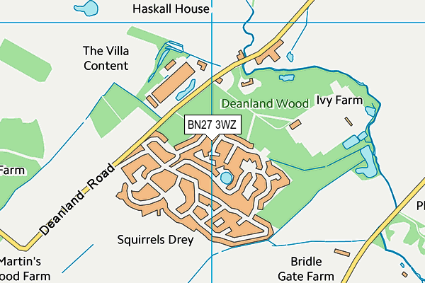 BN27 3WZ map - OS VectorMap District (Ordnance Survey) BN27 3WZ map - OS VectorMap District (Ordnance Survey)
